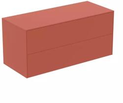 Ideal Standard Dulap baza suspendat Ideal Standard Atelier Conca rosu - oranj mat 2 sertare cu blat 120 cm (T4324Y3)