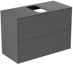 Ideal Standard Dulap baza suspendat Ideal Standard Atelier Conca 2 sertare si blat cu decupaj central 80 cm antracit mat (T3947Y2)