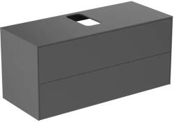Ideal Standard Dulap baza suspendat Ideal Standard Atelier Conca antracit mat 2 sertare si blat cu decupaj central 120 cm (T3943Y2)