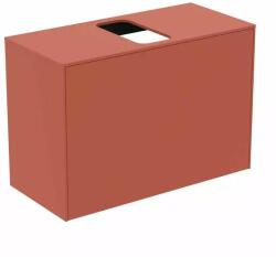 Ideal Standard Dulap baza suspendat Ideal Standard Atelier Conca 1 sertar si blat cu decupaj central 80 cm rosu - oranj mat (T3935Y3)