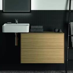 Ideal Standard Dulap baza suspendat Ideal Standard Atelier Conca finisaj stejar deschis 2 sertare cu blat 80 cm (T4322Y6)
