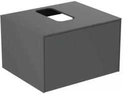 Ideal Standard Dulap baza suspendat Ideal Standard Atelier Conca antracit mat 1 sertar si blat cu decupaj central 60 cm (T3928Y2)