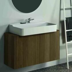 Ideal Standard Dulap baza suspendat Ideal Standard Atelier Conca 1 sertar si blat cu decupaj central 100 cm finisaj nuc inchis (T3936Y5)