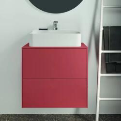 Ideal Standard Dulap baza suspendat Ideal Standard Atelier Conca rosu - oranj mat 2 sertare si blat cu decupaj central 60 cm (T3940Y3)