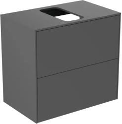 Ideal Standard Dulap baza suspendat Ideal Standard Atelier Conca 2 sertare si blat cu decupaj central 60 cm antracit mat (T3946Y2)