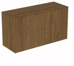 Ideal Standard Dulap baza suspendat Ideal Standard Atelier Conca 2 sertare cu blat 100 cm finisaj nuc inchis (T4329Y5)