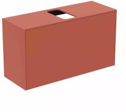 Ideal Standard Dulap baza suspendat Ideal Standard Atelier Conca 1 sertar si blat cu decupaj central 100 cm rosu - oranj mat (T3936Y3)