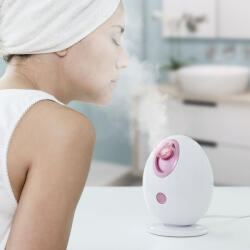 Innovagoods Saună facială electrică Innovagoods Moispa, alb-roz, 90 ml Masca de fata