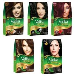 Dabur Vatika Vopsea de păr, Dabur Vatika, pudră henna, maro natural, 60 g