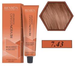 Revlon Vopsea de păr, Revlon, Revlonissimo Colorsmetique, 60 ml, nuanța 7.43
