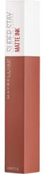Maybelline Ruj lichid mat, Maybelline New York, Super Stay Ink Un-Nudes, maro mat