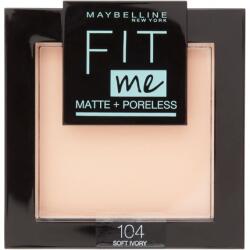 Maybelline New York Pudră Față, Maybelline New York, Fit Me Matte and Poreless, 104 Soft Ivory, 8.2g