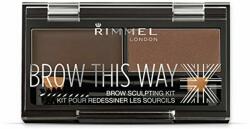 Happy Hands Fard sprâncene, Rimmel London, Brow This Way 003, maro închis