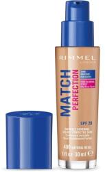 Rimmel Fond de ten, Rimmel London, Match Perfection SPF20, 400 Natural Beige, 30 ml