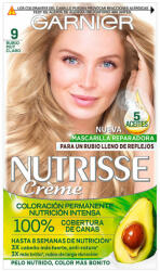 Garnier Vopsea permanentă, Garnier Nutrisse, Nº 9.0, Blond Foarte Deschis