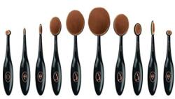 Vitalmaxx Set pensule machiaj, Vitalmaxx, 10 bucăți, dimensiuni 35 x 20.1 x 4.6 cm