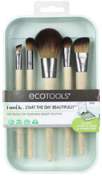 Mgm Set pensule machiaj EcoTools Start The Day Beautifully, 5 piese, bambus, sintetic