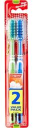 Colgate Periuță de dinți, Colgate, Double Action, set 2 bucăți