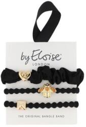 By Eloise London Set Bee Black elastice de păr