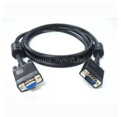  VGA M/F video jelkábel hosszabbító 1.8m fekete (XVQKABMF2) (XVQKABMF2)