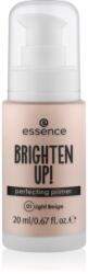 essence BRIGHTEN UP! Perfecting Primer folyékony alapozó bázis make-up alá árnyalat 01 Light Beige 20 ml