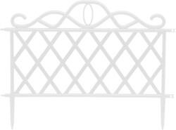 Garden OF Eden 11468L Virágágyás szegély / kerítés, 45 x 35 cm, fehér (11468L)