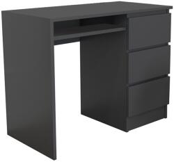 KringX Origo íróasztal, 96x50x75 cm, 3 fiókkal, grafit