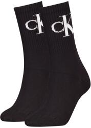 Calvin Klein CALVIN KLEIN, Bordázott hosszú szárú zokni szett - 2 pár, Fekete, Fehér, 39-42 (701228811-001-39-42)