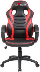 RED FIGHTER C6 Kids, Műbőr, 70 cm, Max. 90 kg, Állítható háttámla, Fekete-Piros, Gamer szék (161960)