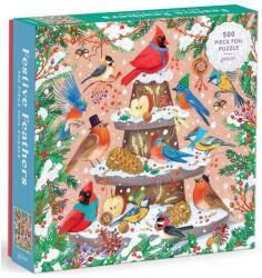 Galison 500 db-os Fóliás puzzle - Festive Feathers (85573) (85573)