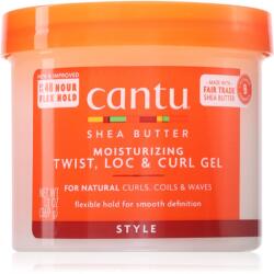 CANTU Shea Butter Moisturizing Twist, Loc & Curl Gel hajformázó krém az alakért és formáért 370 g
