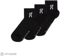 On Running On Logo Sock Mid 3 db-os zokni, fekete (XS)