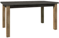  Étkezőasztal, nyitható, tölgy lefkas sötét/smooth szürke, 160-203x90 cm, MONTANA STW (237736)
