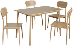 Étkezőgarnitúra 1+4, természetes tölgy, LAMIR