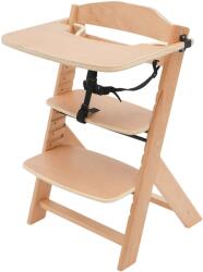  Baba etetőszék, állítható magasságú, ergonomikus kialakítás, fa színű