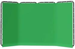  Háttér állvány, állítható magasságú, tartós szövet, 240x400 cm zöld