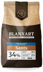 Norte Eurocao Blanxart Sants 34%-os tejcsokoládé korong 1 kg
