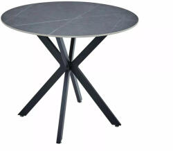 SIGNAL MEBLE Talia Kerek Kerámia Étkezőasztal Márvány Hatású Szürke Asztallappal