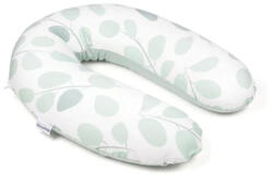 Doomoo - Perna mare pentru gravide si bebelusi 3 in 1, bumbac organic Buddy Leaves Aqua Green (BB-B31)