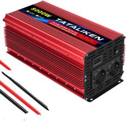  Teljesítmény inverter, tiszta szinuszhullám, 24 V DC - 220 V AC, nagy hatásfokú, 24 V 8000 W 50 Hz EU