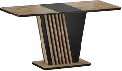 SIGNAL MEBLE Nevio Artisan Kihúzható Étkezőasztal Laminált Tölgy-Fekete Modern
