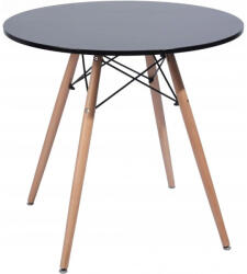  Étkezőasztal, fekete/bükk, GAMIN II NEW 80 N