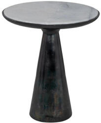 Richmond Interiors Richmond Ethan Márvány Oldalsasztal Fekete Alumínium 46