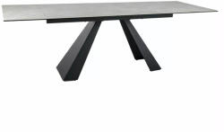 SIGNAL MEBLE Salvadore Diamond Ceramic Bővíthető Étkezőasztal Krém-Fekete