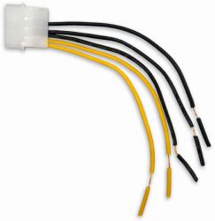 Makki кабел Cable Male Molex -> wires 2x12V 3xGround (MAKKI-CBL-MOLEX-WR2) - Allstore