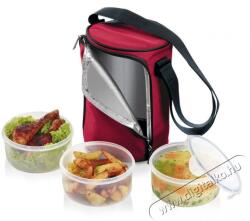 Tescoma FRESHBOX ételhordó, három dobozzal, 1, 5 l, bordeaux 892211.00