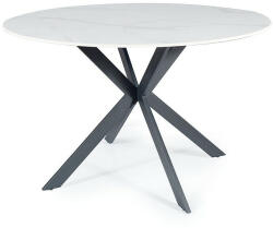 SIGNAL MEBLE Talia Kerek Kerámia Étkezőasztal Márvány Fehér-Fekete Modern TALIABCFI120