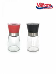 VANORA Set Doua Rasnite Ceramice Sare&piper 13.5cm, Rosu/negru, Vanora Home (vn-ymj-170sp2rn)