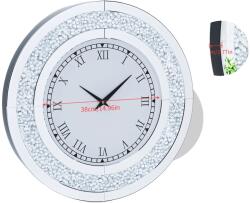 Falióra, Modern, kerek dizájn, Sparkle Effect, ezüst 60cm