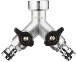 GEKA Racord furtun GEKA plus, cu doua cai si piulita de imbinare rotativa, 3/4", GEKA (46.0431.9) - constructii-mag